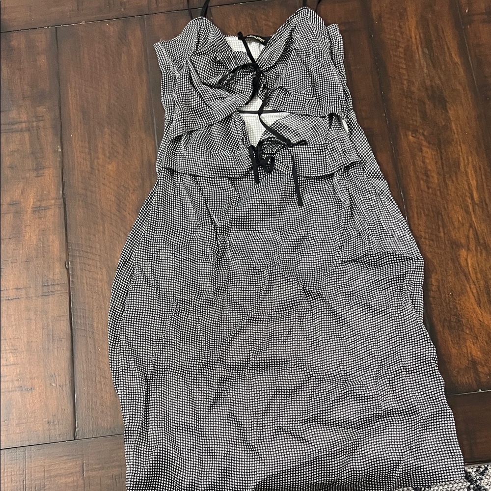 Rachel Comey Black and White Checkered Dress